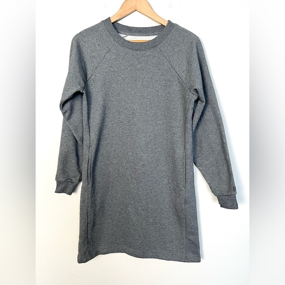 Pact Heather Courtside Dress Gray Organic Cotton Cozy Comfy Loungwear Size XS - Picture 1 of 11